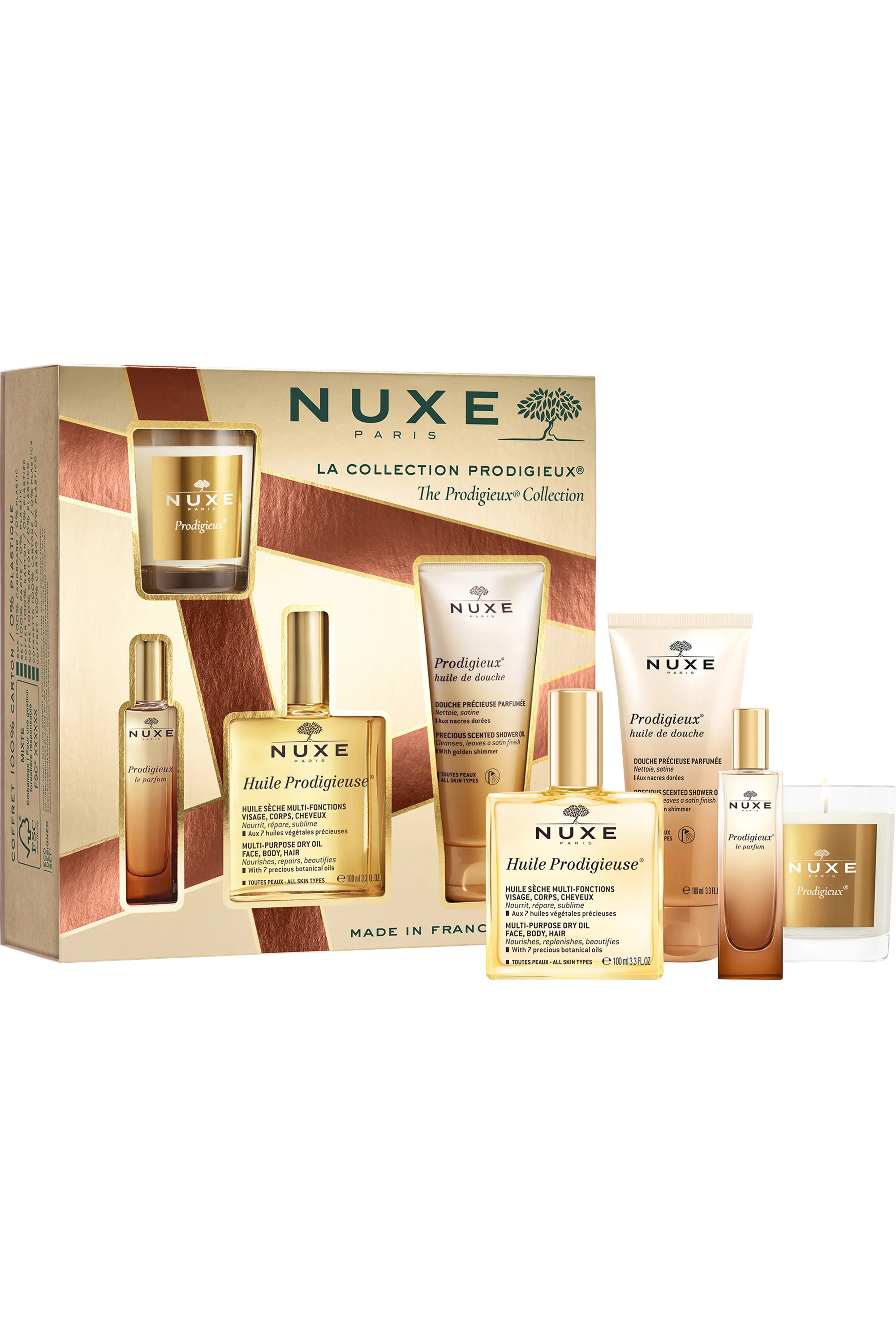Nuxe Coffret La Collection Prodigieux® avec l’Huile Prodigieuse 100ml-215 ml