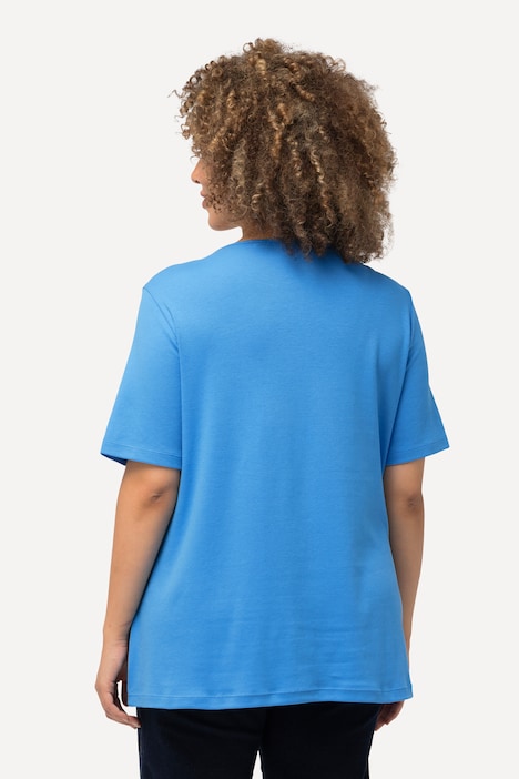Shirt, doppellagige Vorderseite, Slim, Rundhals, Halbarm