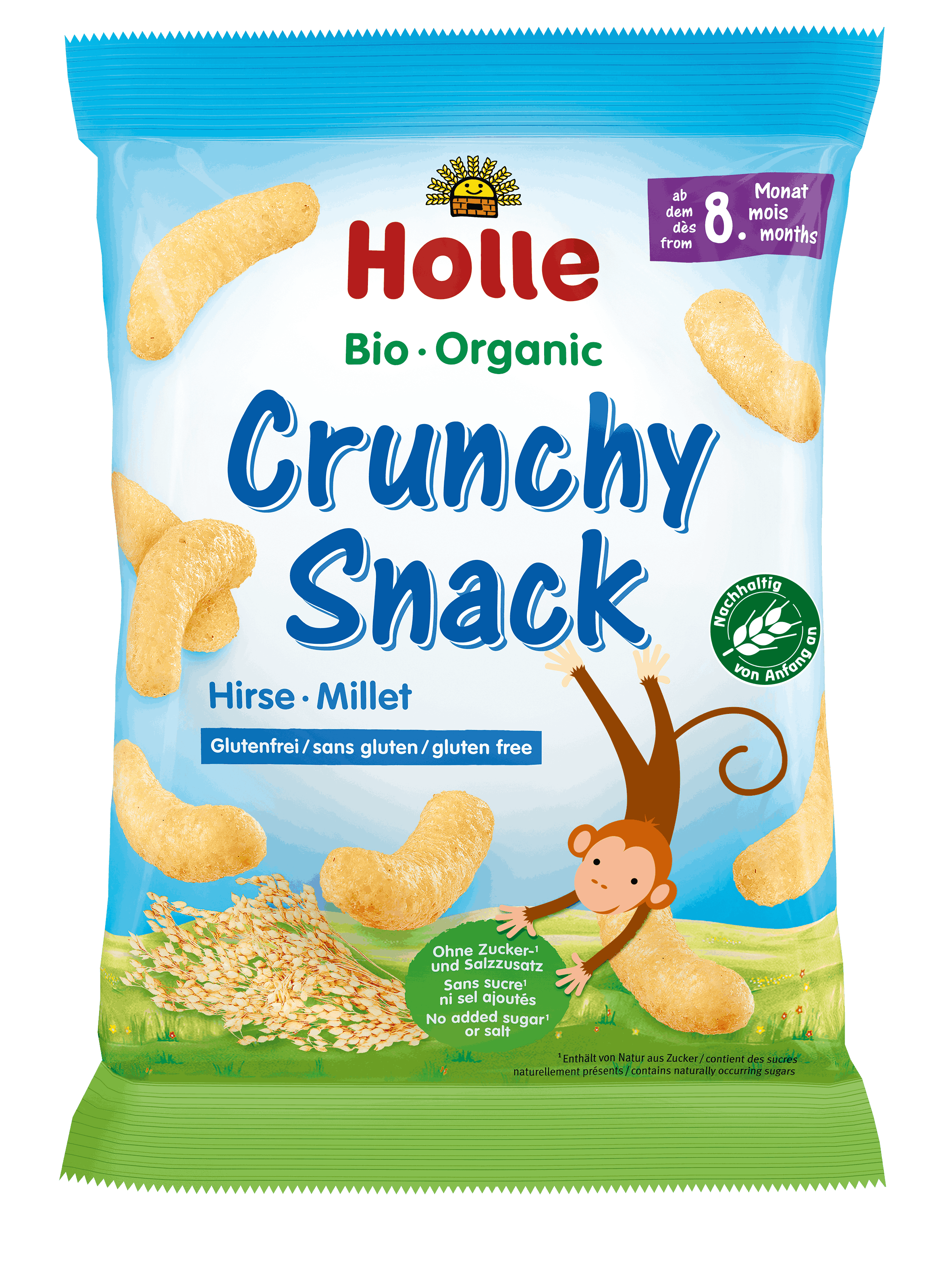 HOLLE Bio-Crunchy Snack<br>25 g, Hirse