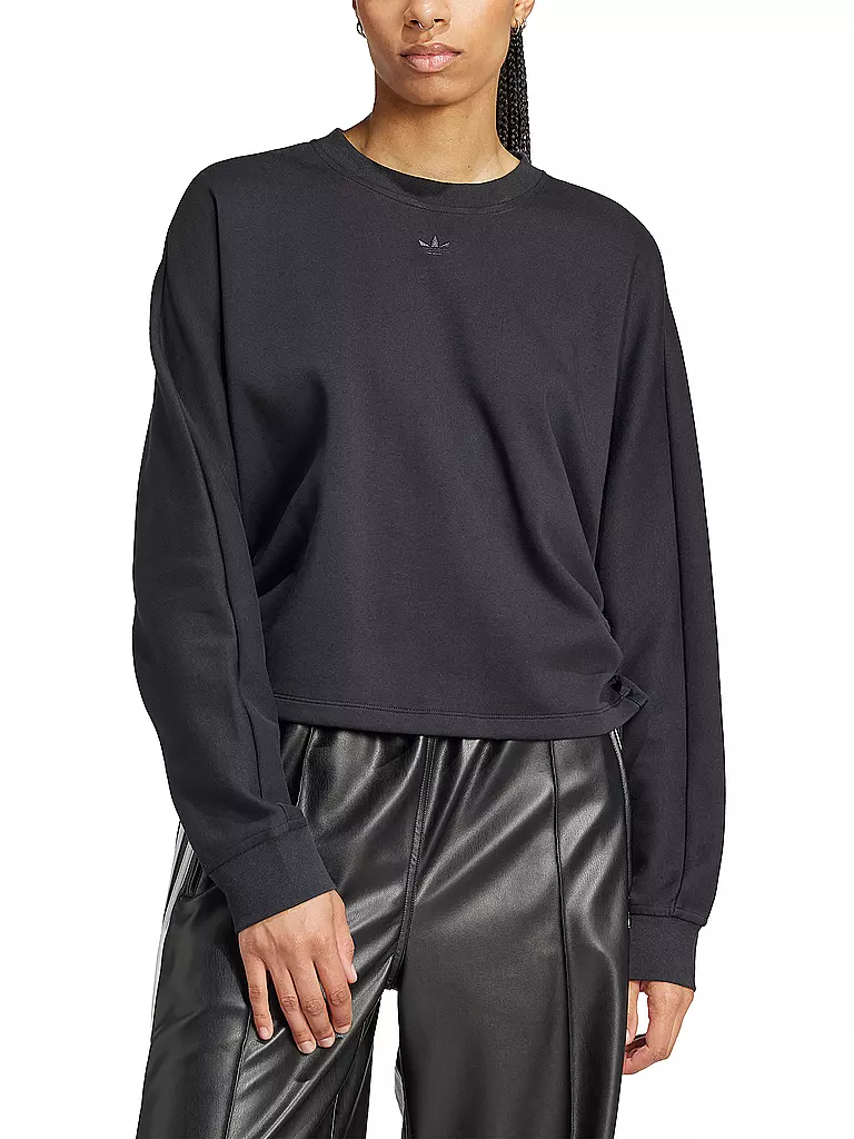 ADIDAS ORIGINALS Sweater RUCHED  schwarz