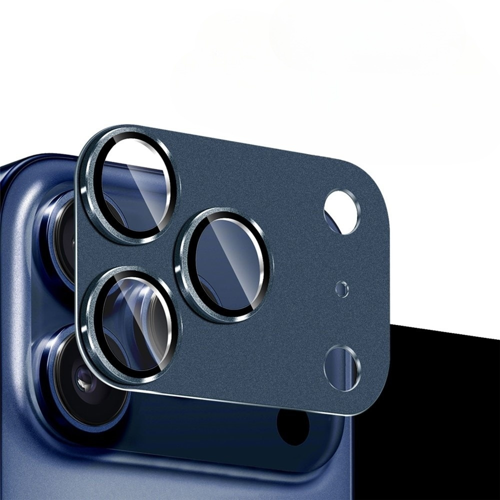 iPhone 17 Pro Max Kamera Objektiv Protector Vollschutz mit Panzer Glas - Dunkelblau (Tiefblau)