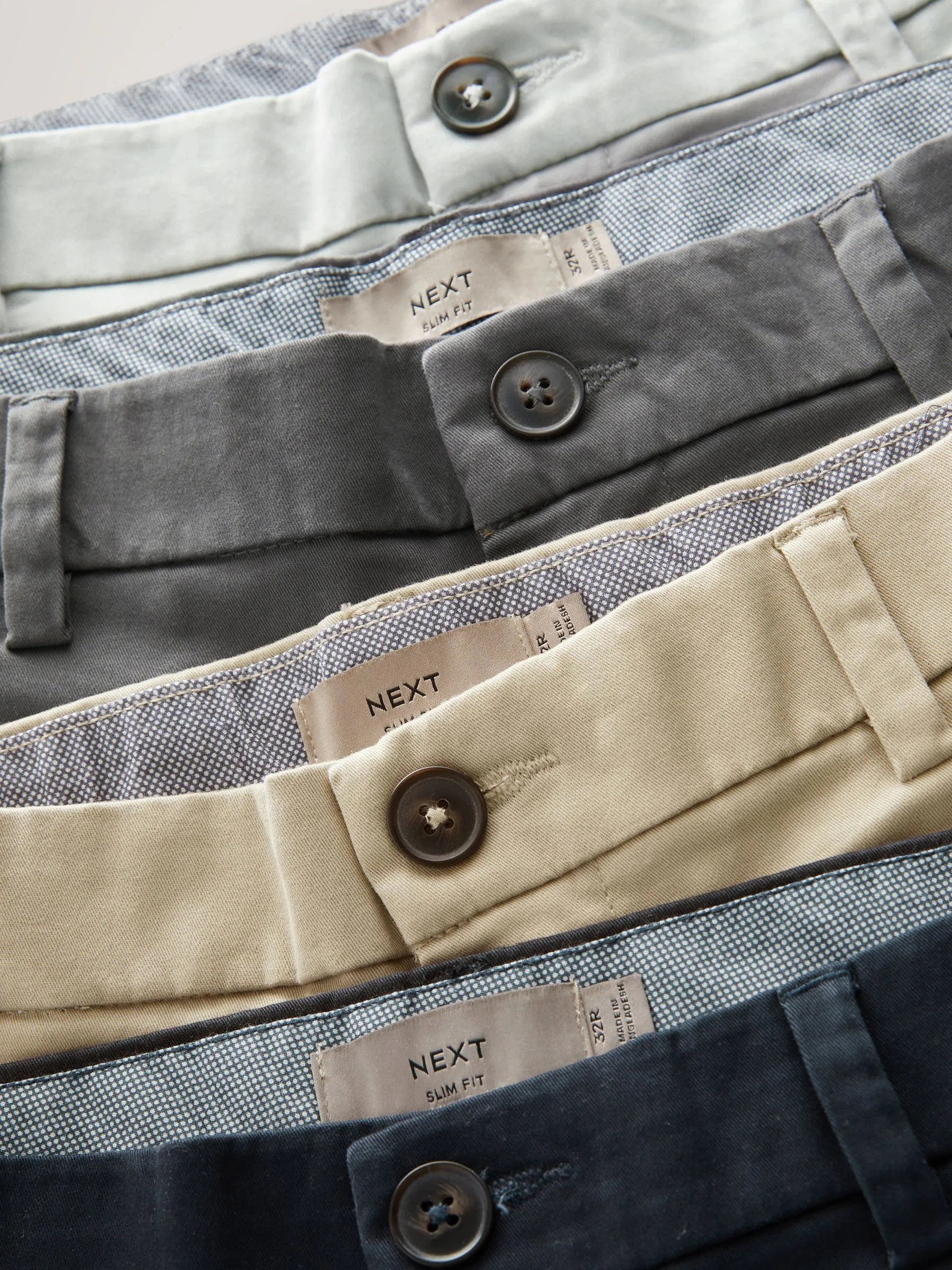Multi - Slim Fit - Set van 4 chinoshorts met stretch