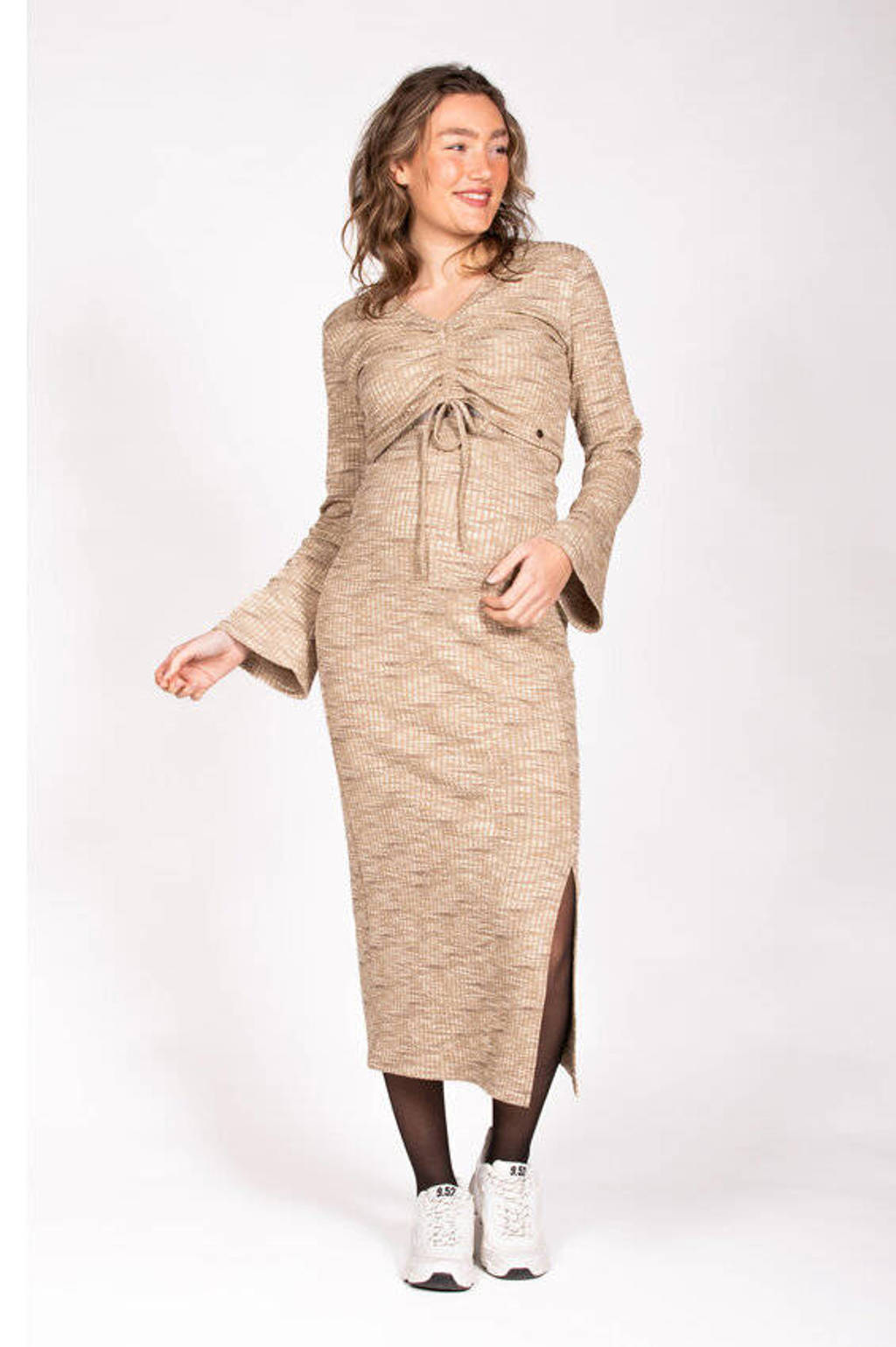 LOVE2WAIT maxi zwangerschapsrok zand