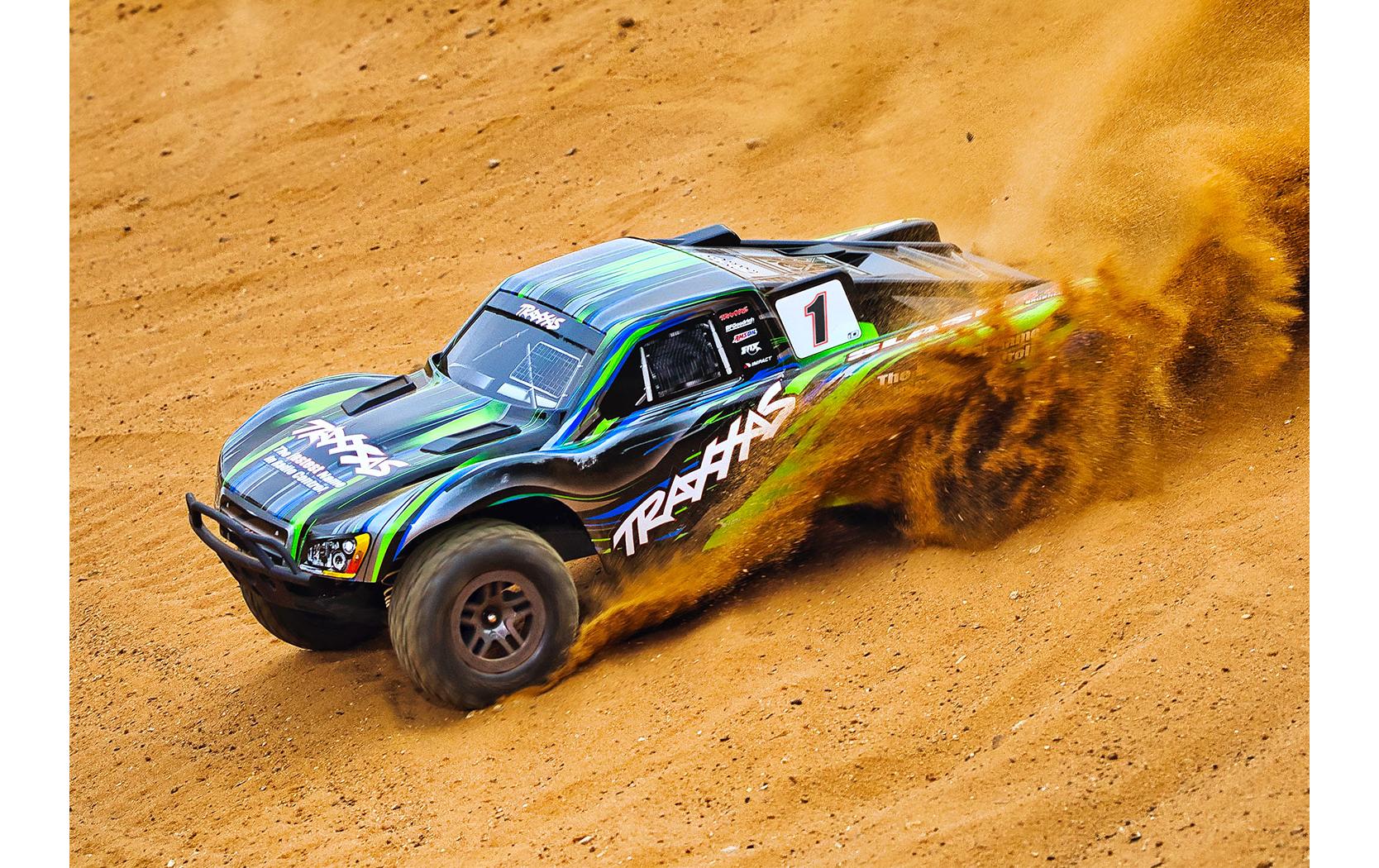 Short Course Truck Slash 4x4 BL-2s Grün, ARTR, 1:10<br>Robuster 4WD Brushless SCT