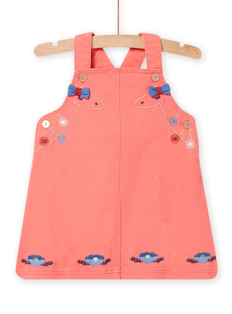 Robe rose nude à motifs fantaisie bébé fille