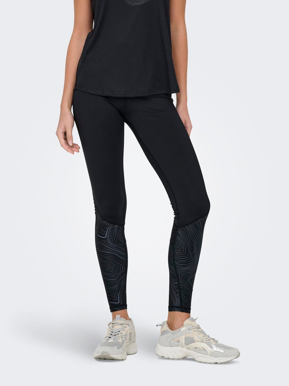 ONPMILA-2-ROCK Hohe Taille Enger Schnitt Sportleggings Black