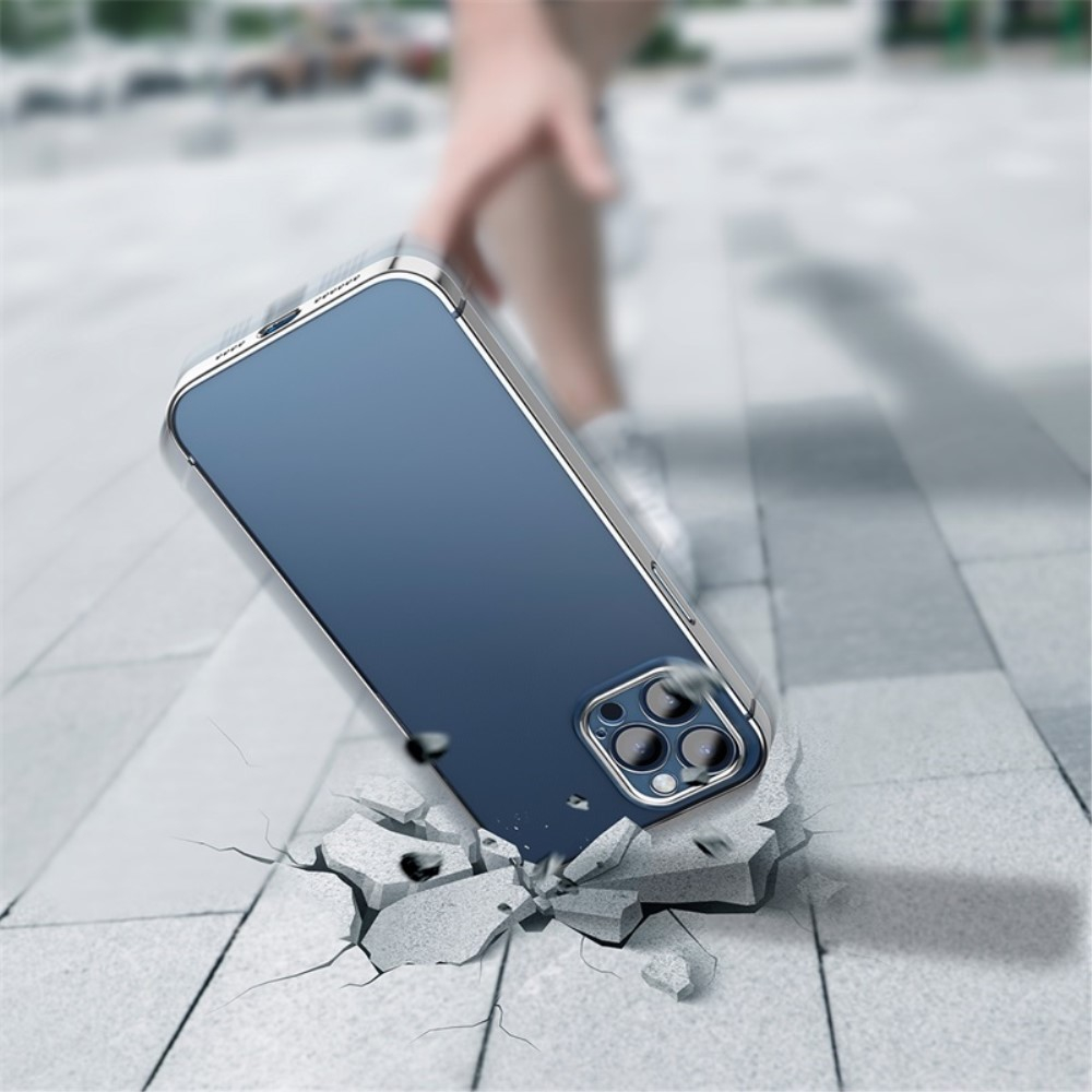 iPhone 12 Pro Gummi Hülle Shining Case Ultra Thin 0.8 mm - Silber (Transparent)