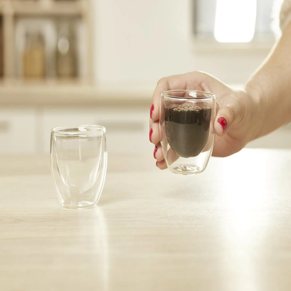 Lot de 2 verres double paroi 80ml
