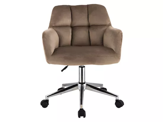 Chaise de bureau - Velours - Beige - Hauteur réglable - PEGA de Pascal Morabito