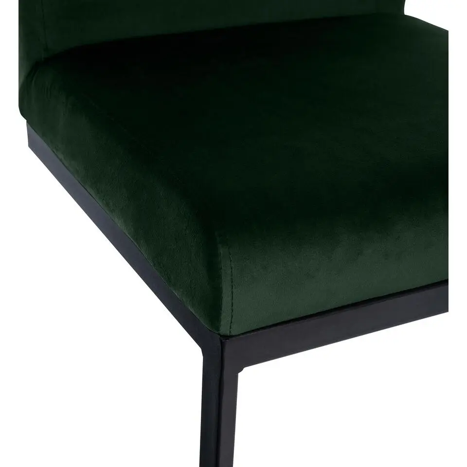 CLP Barkruk Hopewell zwart Frame - Fluweel - groen