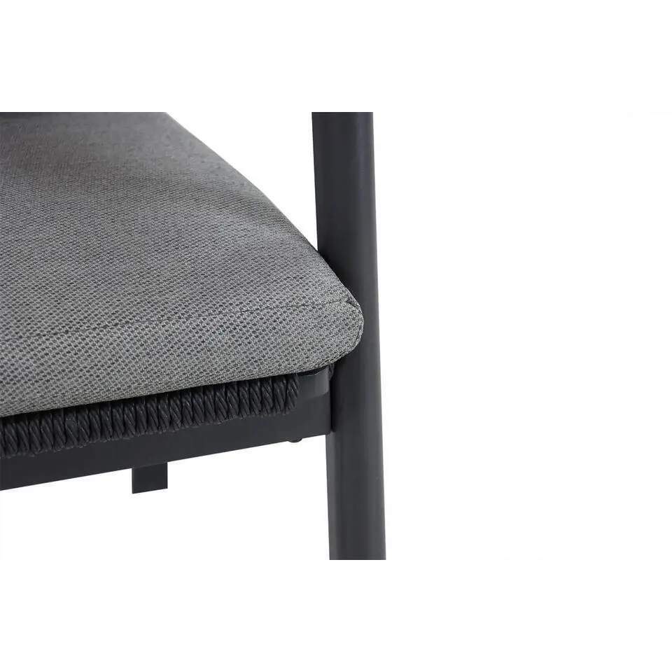 Tuinset 4 personen 85 cm Aluminium/rope Grijs Coco Ralph/Venustas