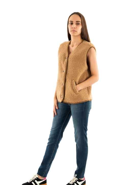 Gilets sans manche please l0dv 1806 cammello