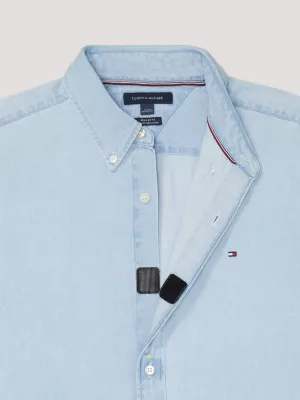 Camisa jeans regular adaptável