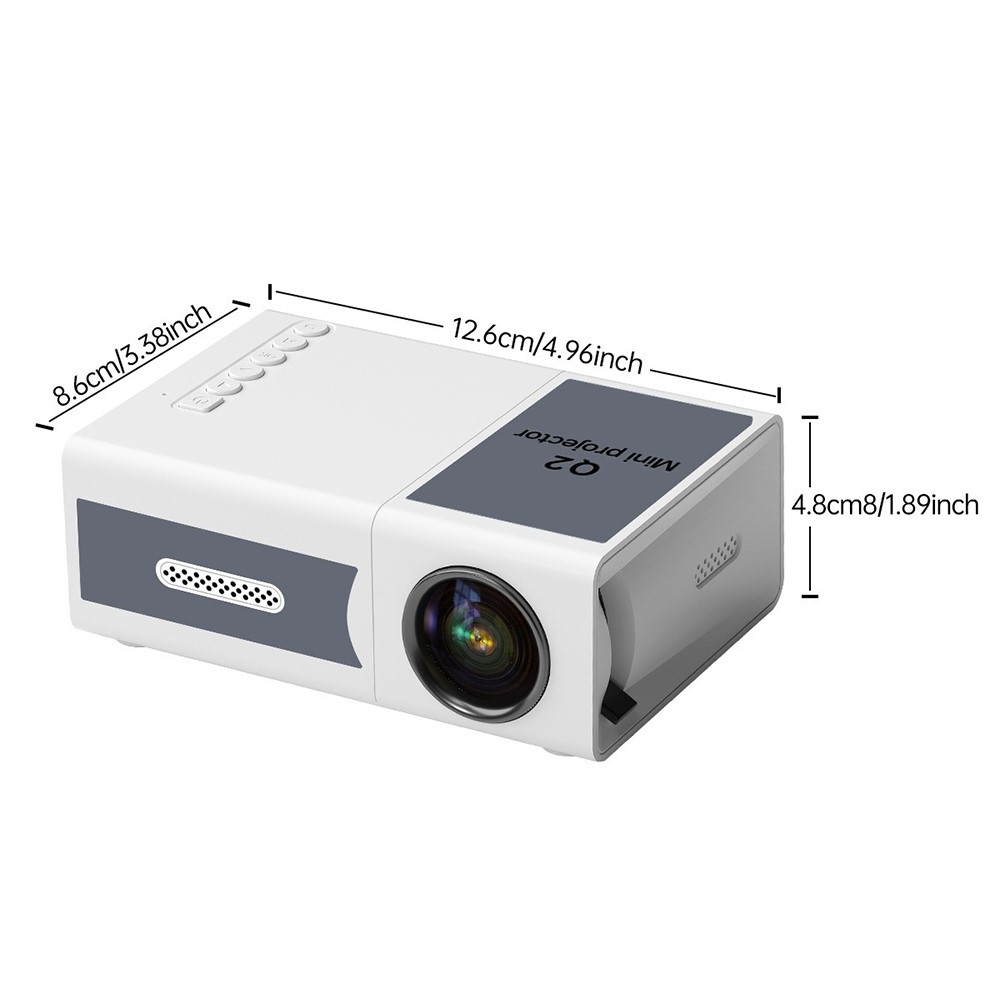 Mini Multimedia LED Projektor Beamer Heimkino (40 ANSI Lumen) 1080p / HDMI / USB - Grau