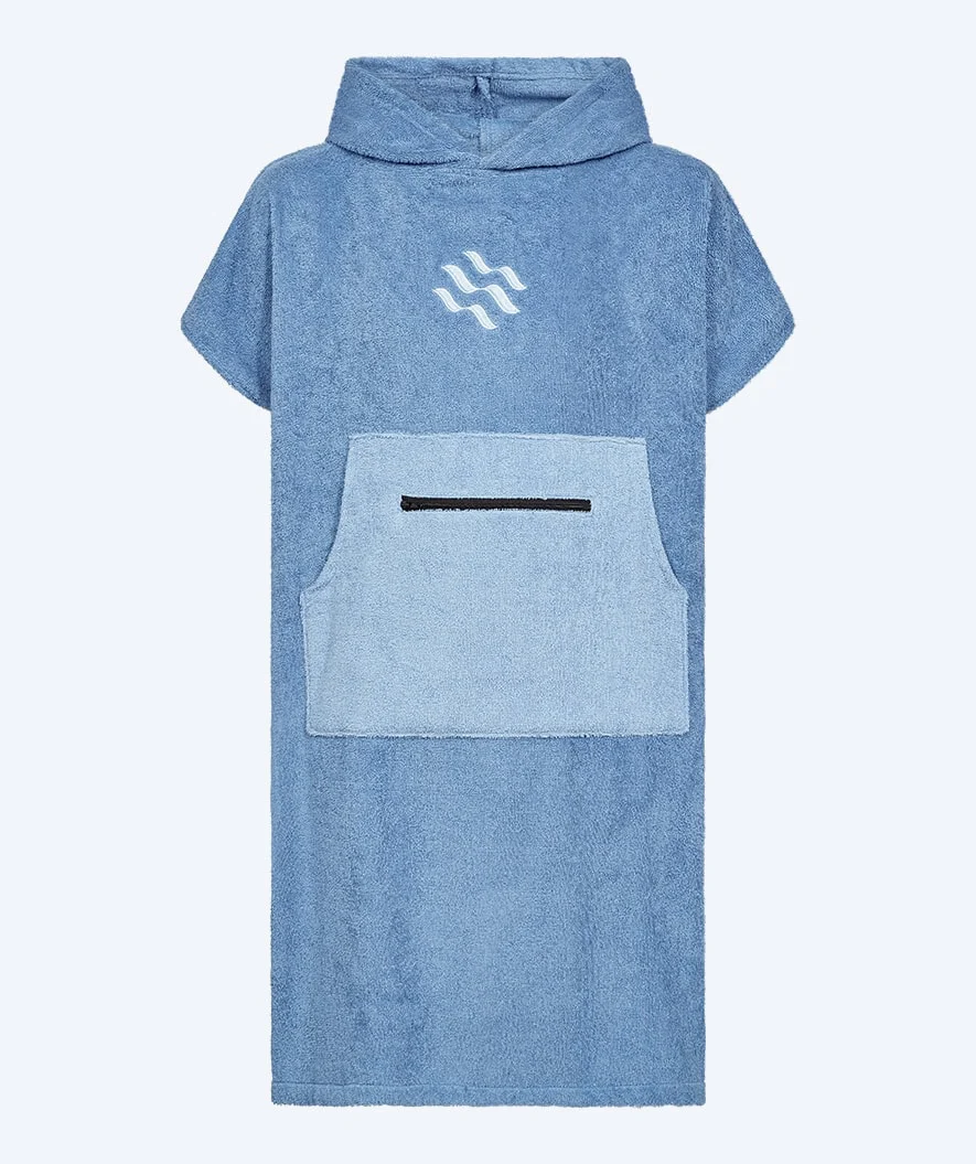Watery badeponcho til junior - Bomuld - Atlantic Blue
