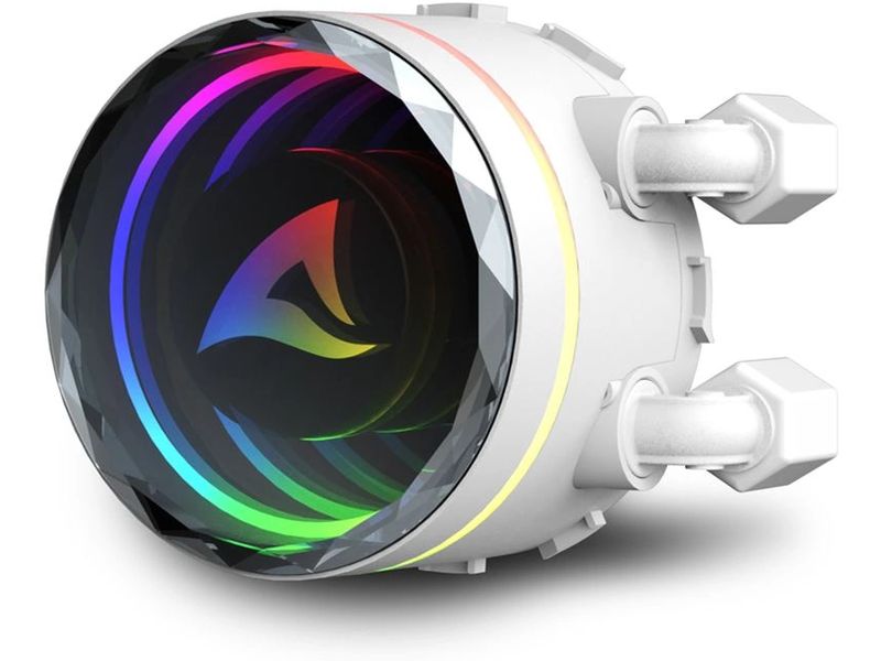 Sharkoon Wasserkühlung S80 RGB Weiss Kompakte All-in-One-Wasserkühlung mit einem 240-Millimeter-Radiator