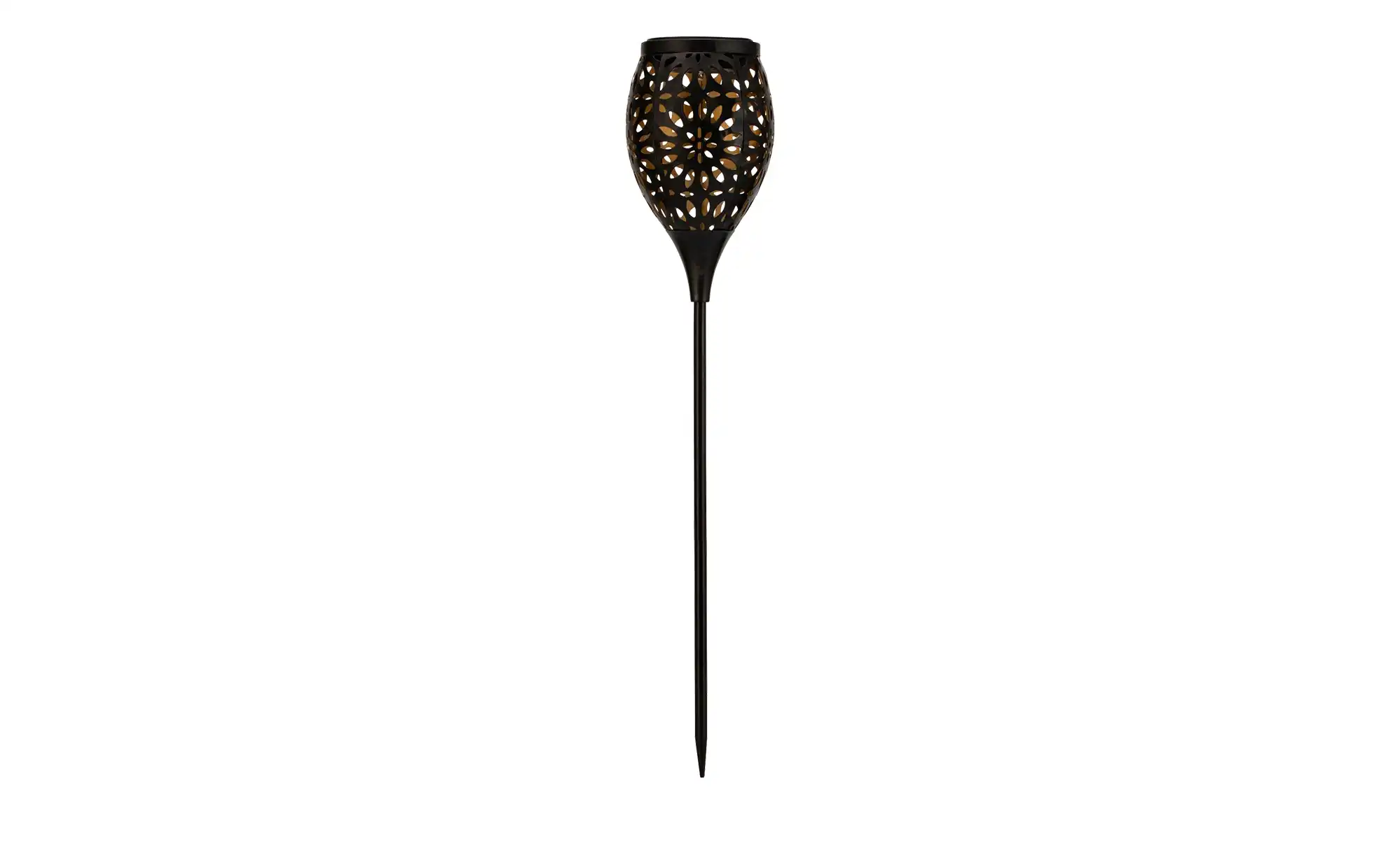 LED-Solar-Spieß schwarz/gold, Blume, `groß`