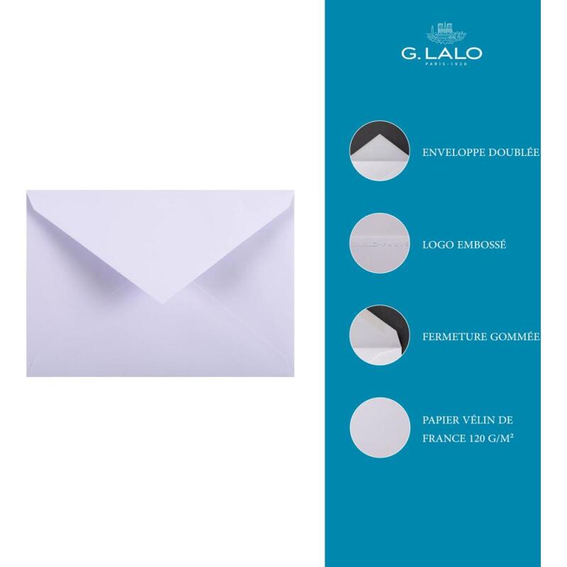 25 enveloppes C5 (162x229mm) Diploma gommées - extra blanc