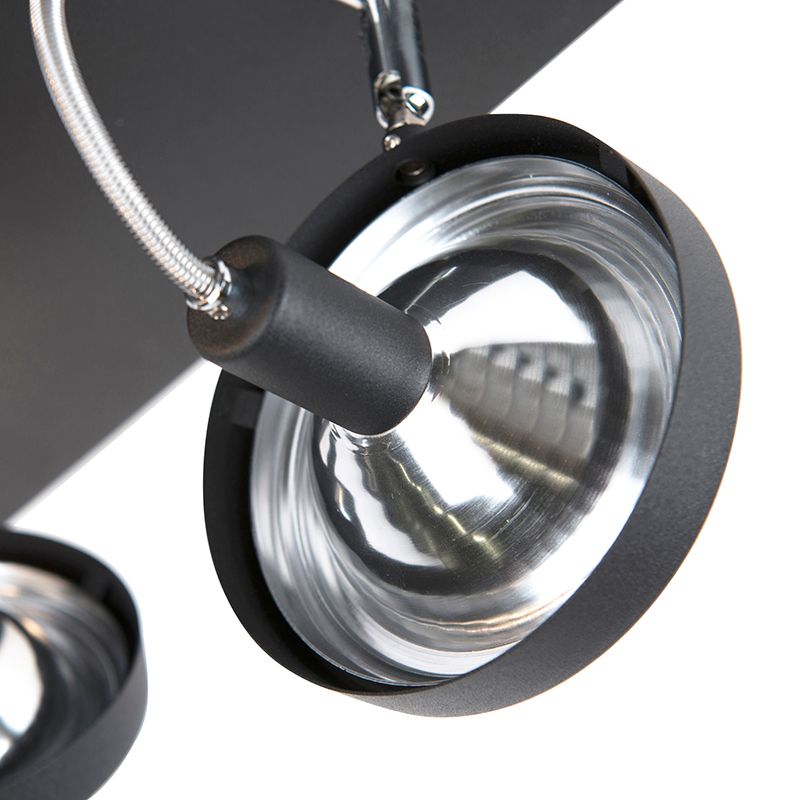 Design spot zwart 4-lichts verstelbaar - Nox