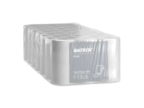 Toiletpapir Katrin Plus 285 hvid 35m 3-lags - (7 pakker x 6 ruller)