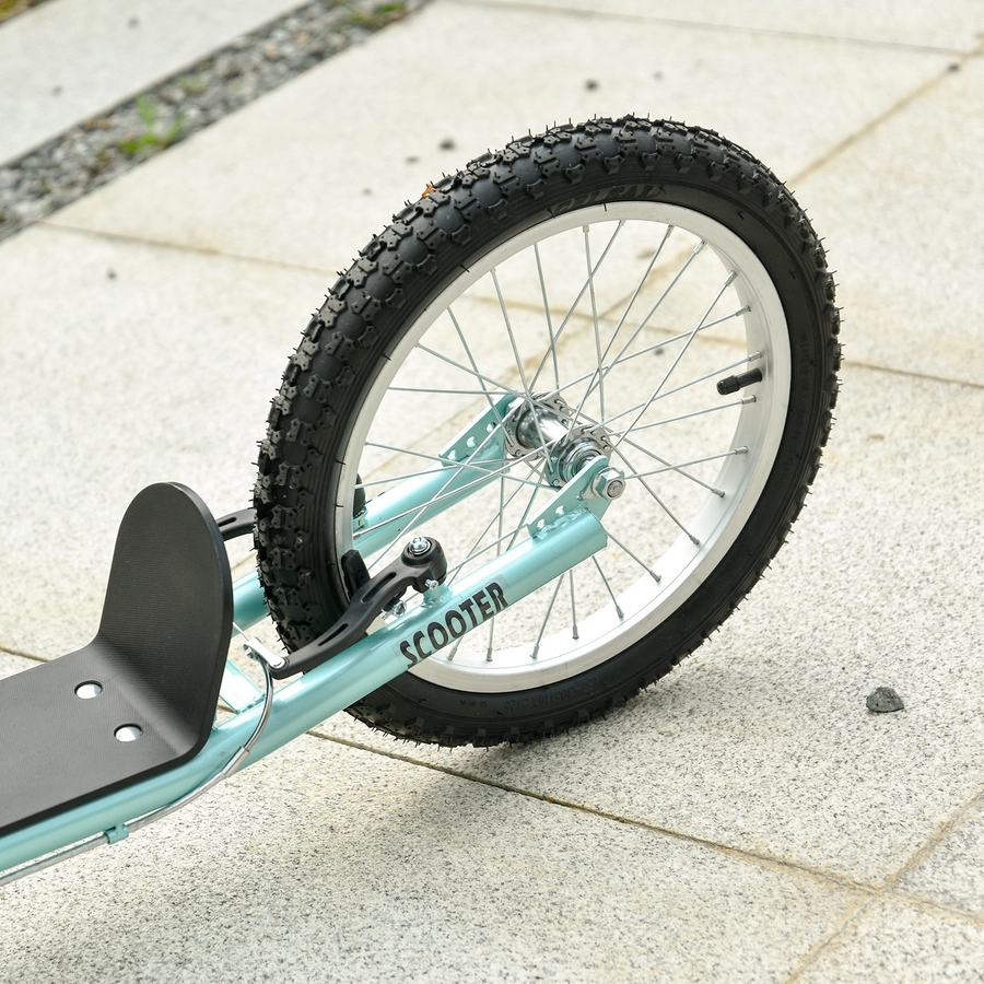 HOMCOM Kinderscooter mit Handbremse blau