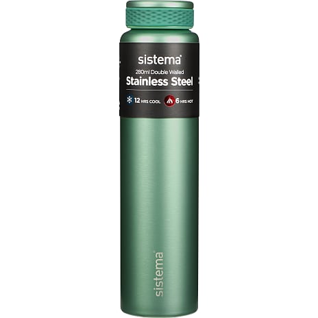 Sistema rustfri stålflaske (280ml) - flere varianter - assorteret