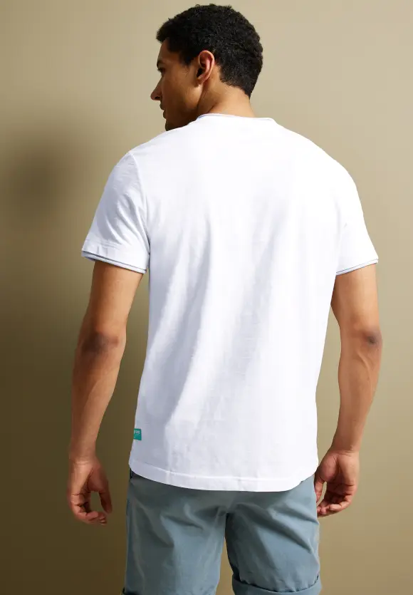 T-Shirt mit V-Ausschnitt - White