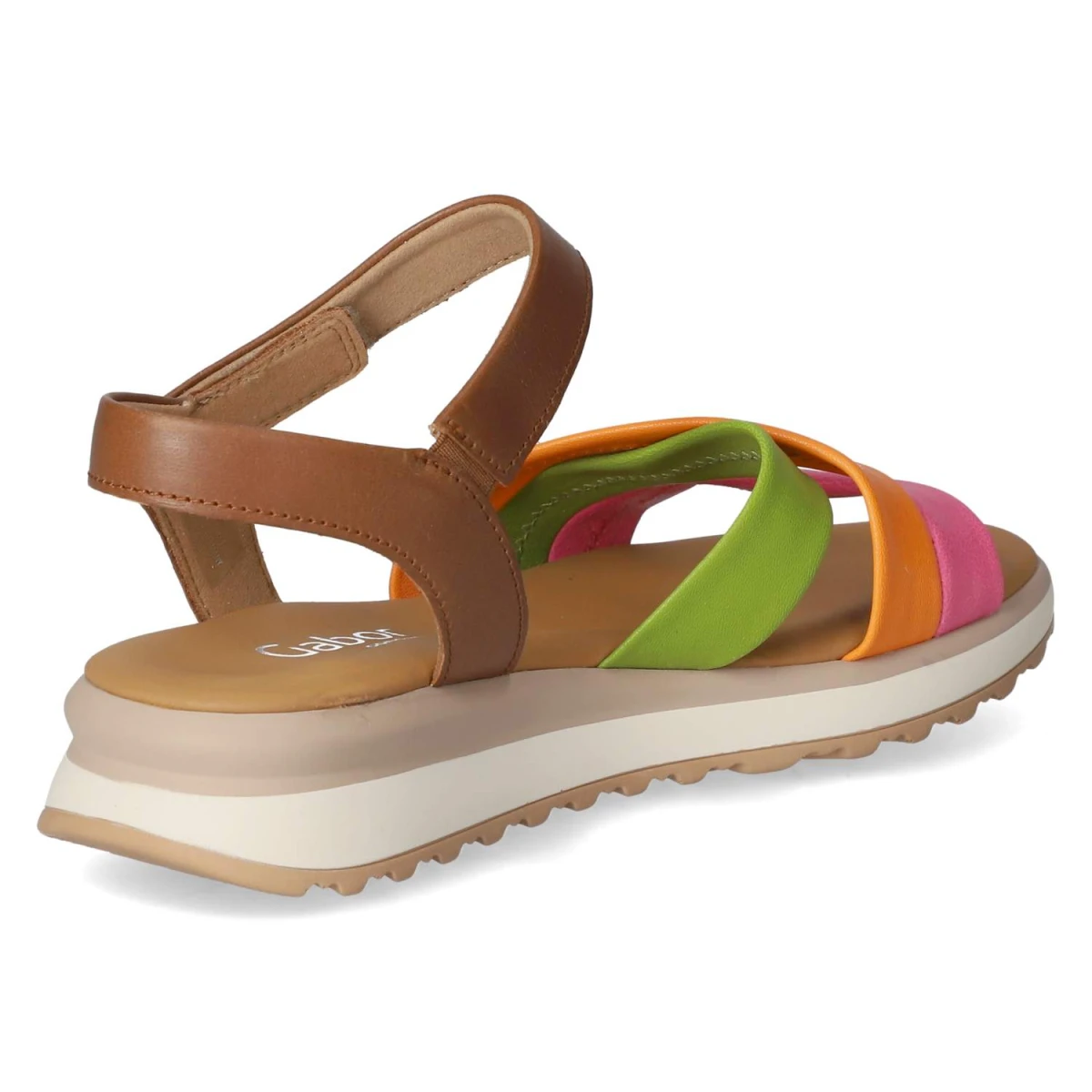 GaborSandalen - pink/gree/oran/cam