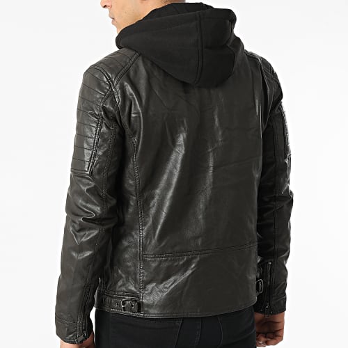 Veste Biker A Capuche 5030 Marron
