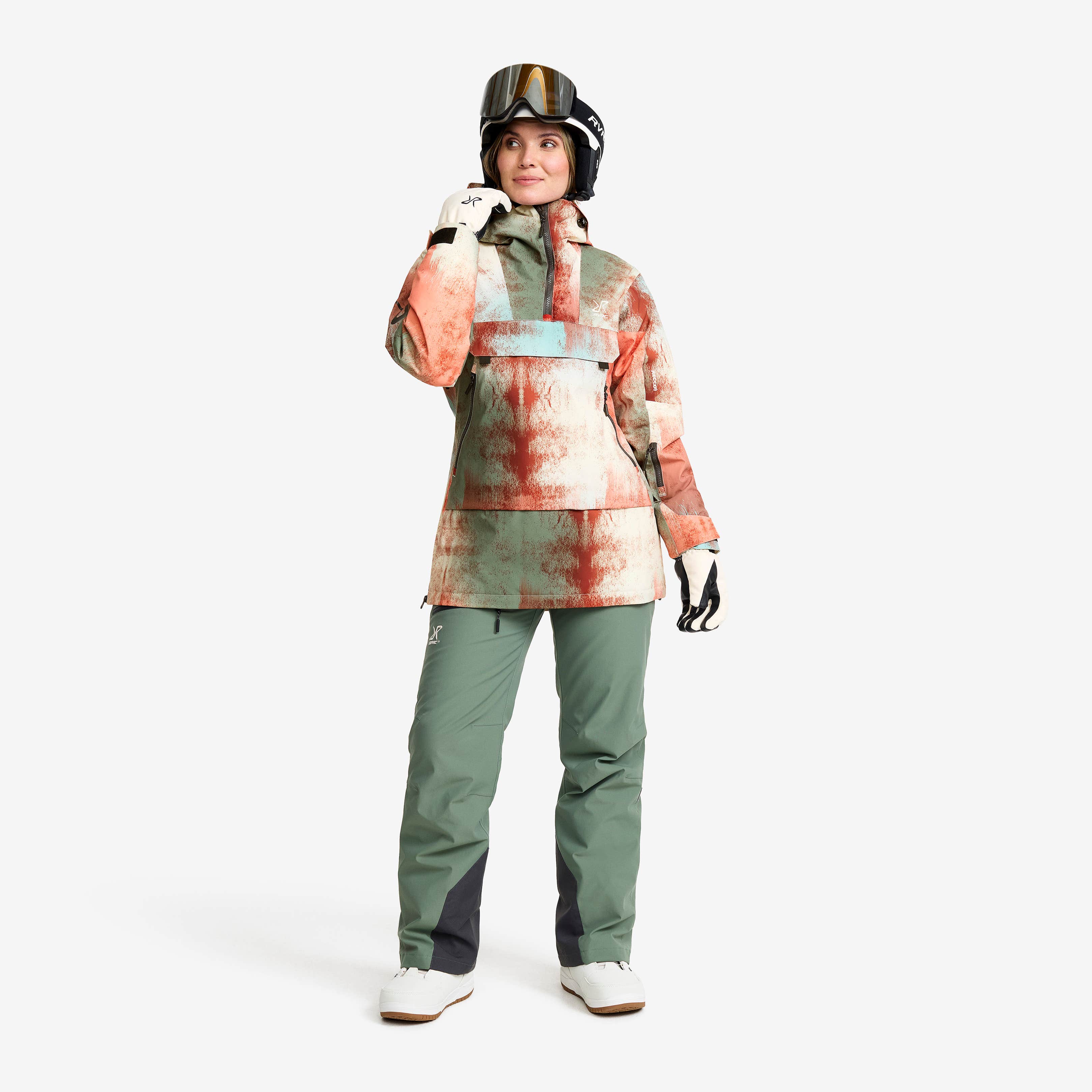 Halo 2L Insulated Ski Anorak Dame Bruschetta/Dusty Green