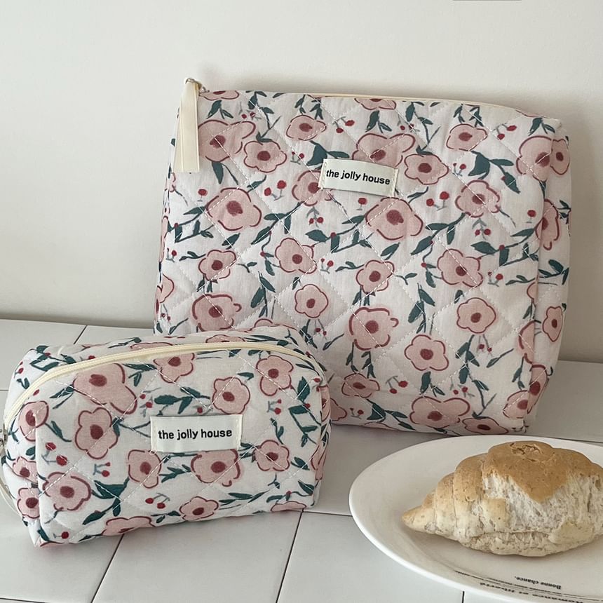 ZenlyHabit - Clutch / make-uptas / etui van bloemenstof (verschillende designs)