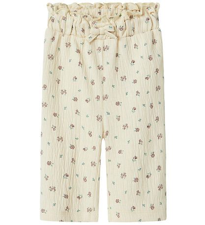 Name It Hosen - NbfJannis - Gebleichte Sand m. Blumen