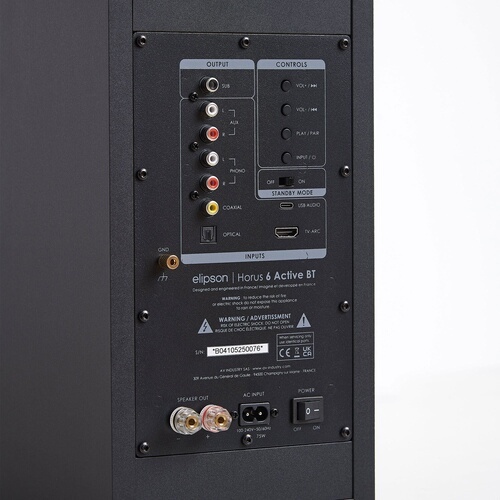 Enceinte connectée Hifi Elipson Horus 6B BT Noyer vendues par paire