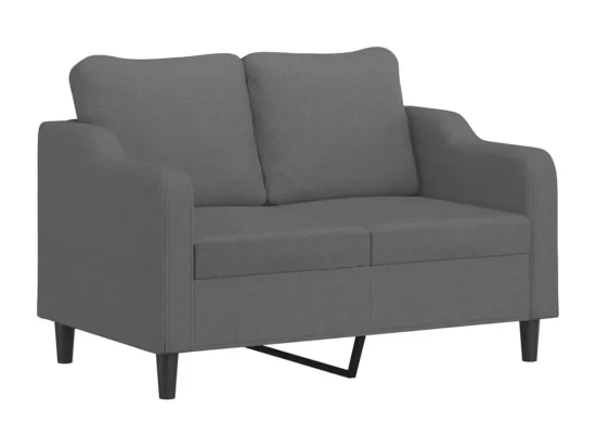 Ensemble de canapés 3 pièces coussins gris foncé tissu