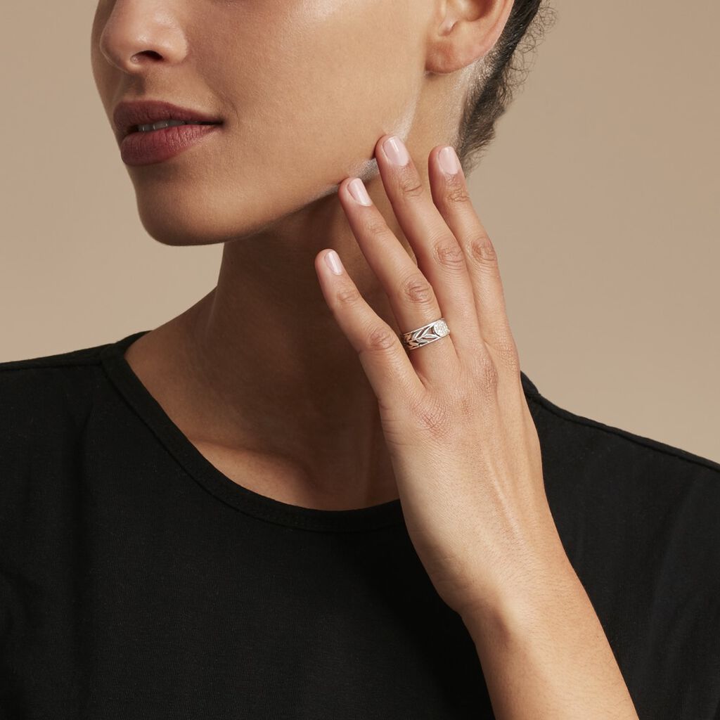 Bague Appius Argent Blanc Oxyde De Zirconium