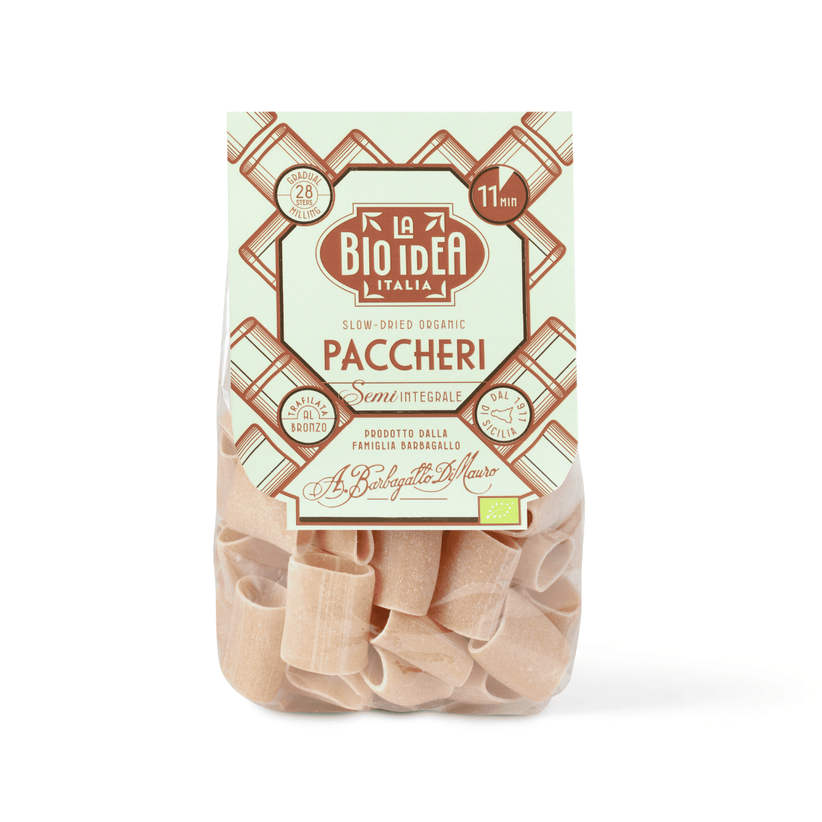 La Bio Idea Paccheri semi volkoren pasta 375 gram