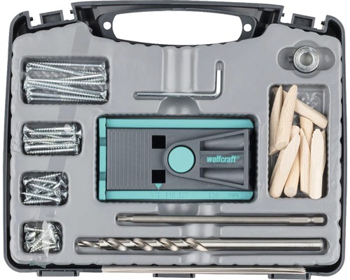 WOLFCRAFT Boorhulp voor verborgen houtschroeven Torx, 55 stuks