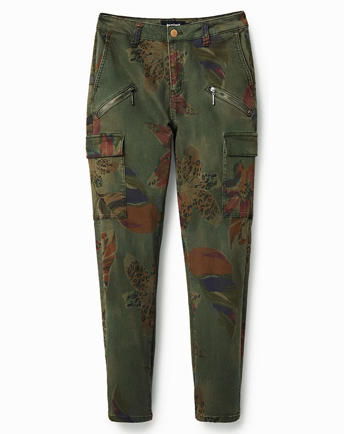 Desigual Pantalon Naia vert kaki