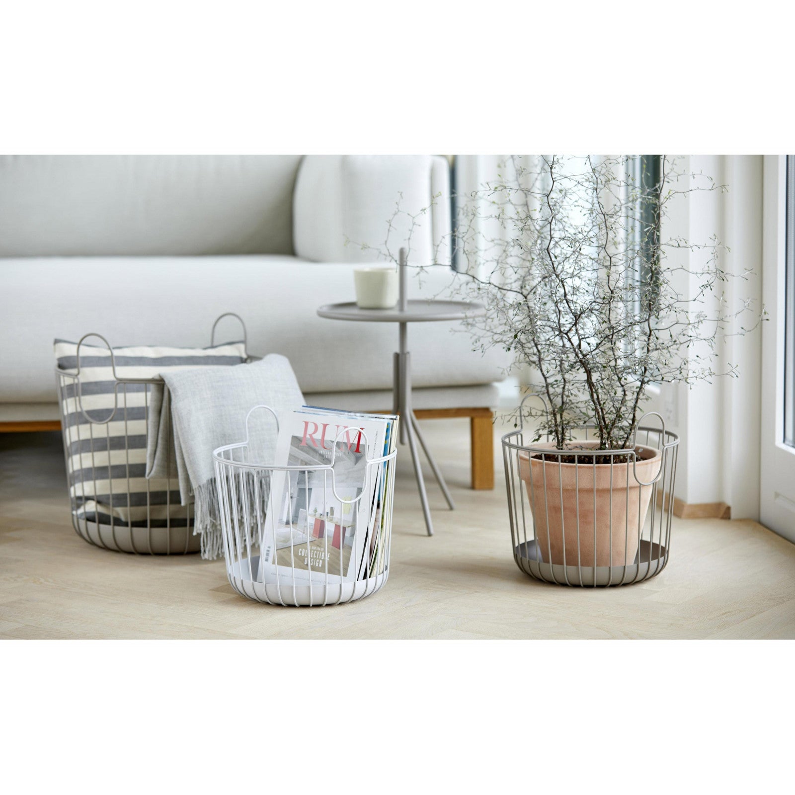 Aufbewahrungskorb INU Ø 30 cm, Grau
