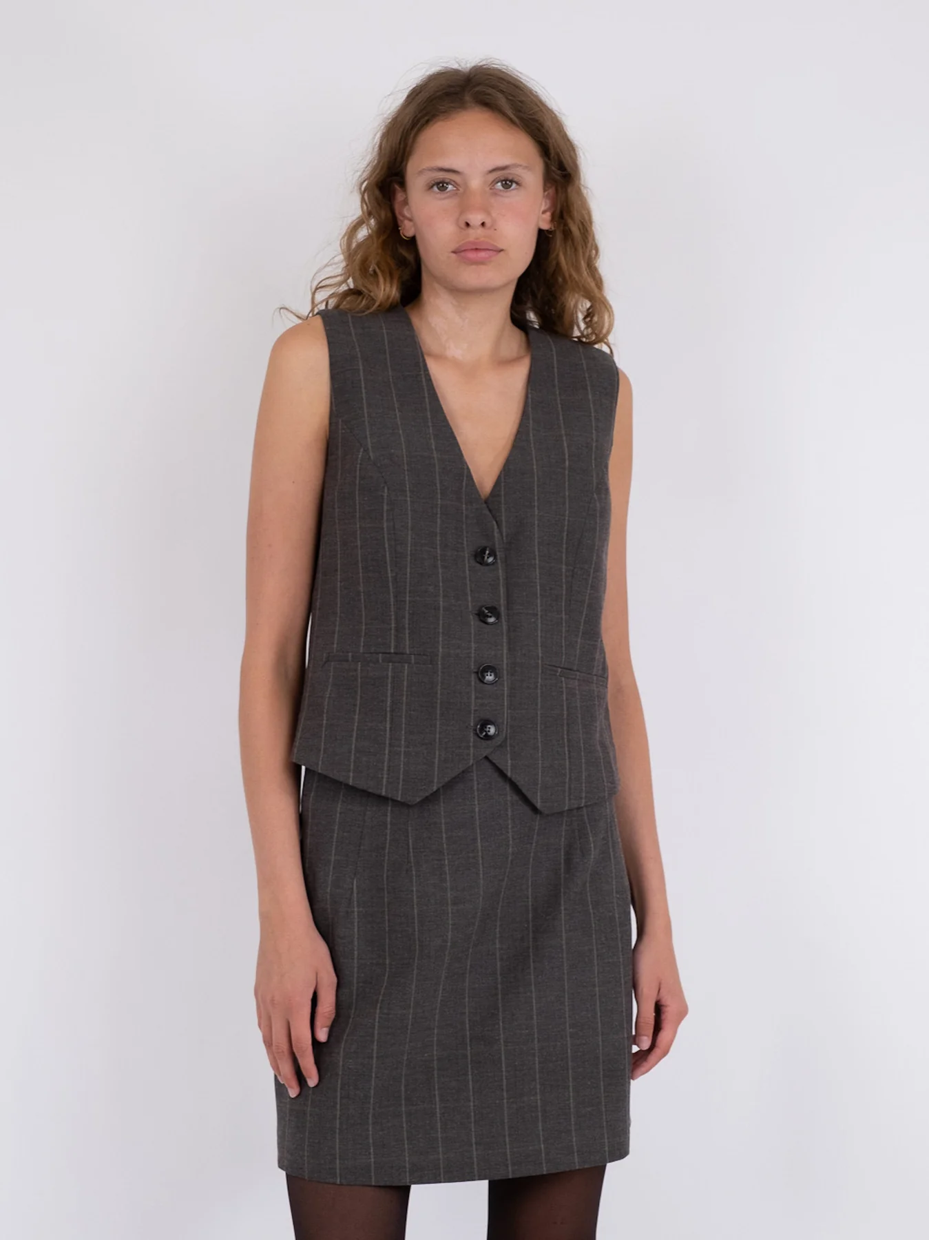 Neo Noir Vendetta Soft Check Vest