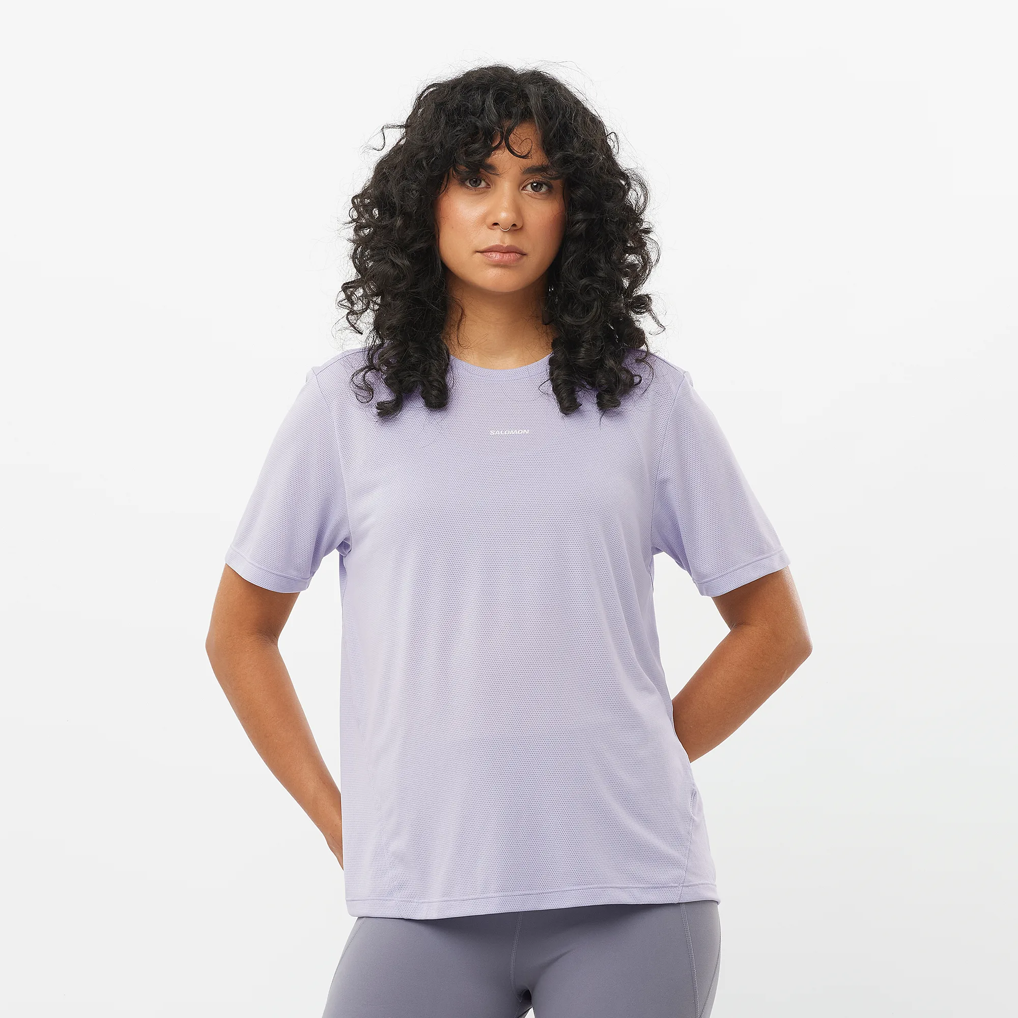 Salomon Women's Shkout Core Short Sleeve Tee Cosmic Sky