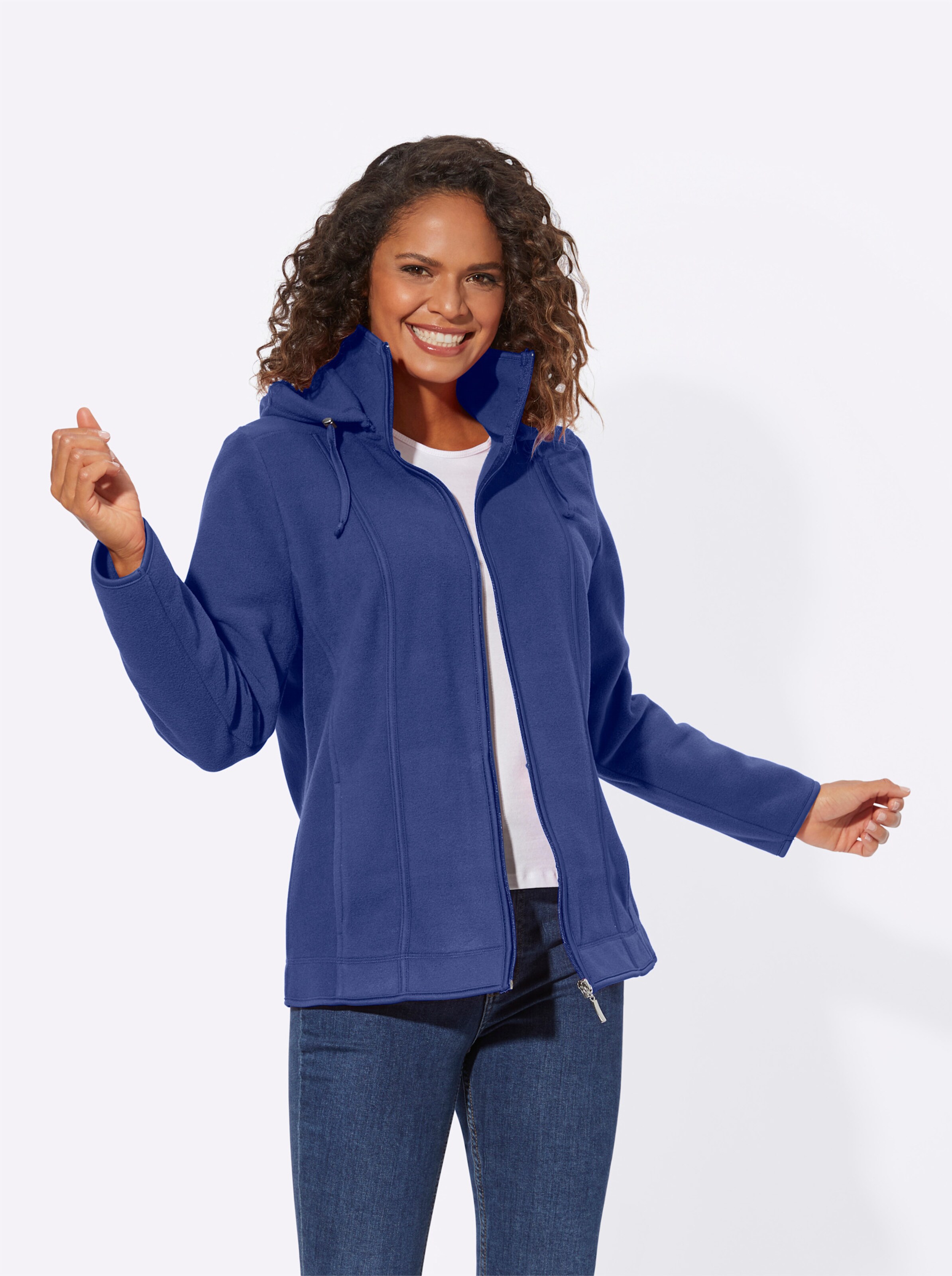 Fleecejacke in royalblau