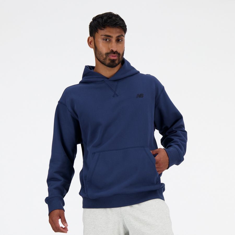 New Balance Sweat à Capuche Athletics French Terry - Bleu Marine