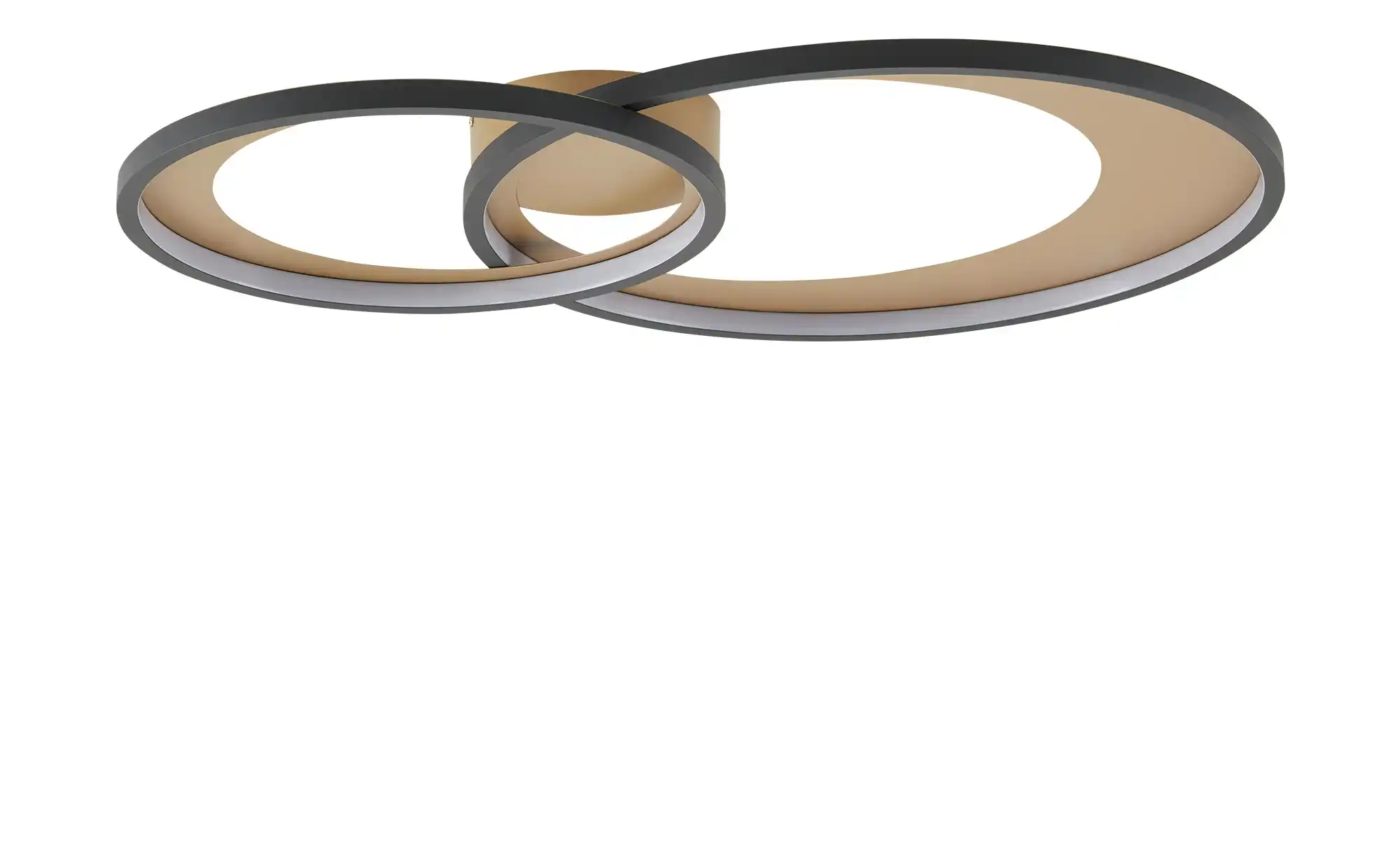 Trio LED-Deckenleuchte, schwarz/ gold ´groß´