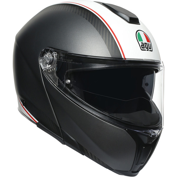 AGV - Casque Sportmodular Cover Gris Mat / Blanc