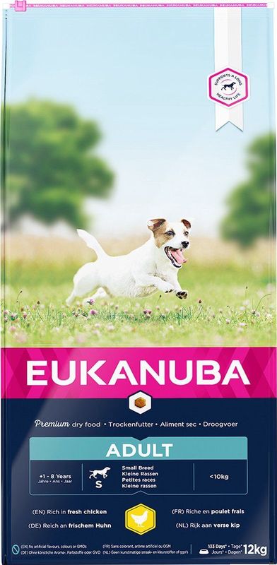 EUKANUBA Dog Adult - Small breed Hondenvoer Smaak: Kip - 12 Kg