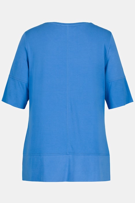 T-Shirt, Paspeln, Classic, Ziernähte, Rundhals, Halbarm