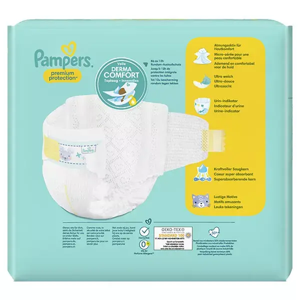 Fraldas Pampers Premium Protection Tamanho 3 x 29 (6kg - 10kg) Nossa número 1 em conforto e proteção