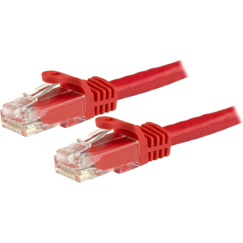 StarTech.com Câble réseau Cat6 Gigabit UTP sans crochet de 1 m - Cordon Ethernet RJ45 anti-accroc - M/M - Rouge
