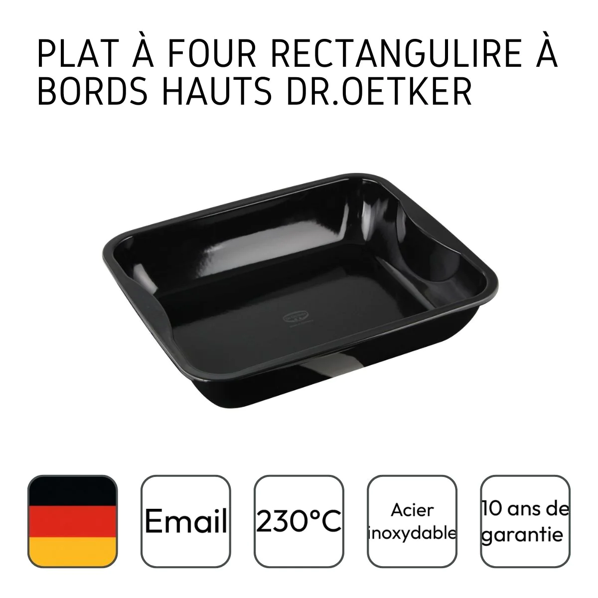 Plat à four XXL à bords hauts Back-Idee Kreativ Dr. Oetker